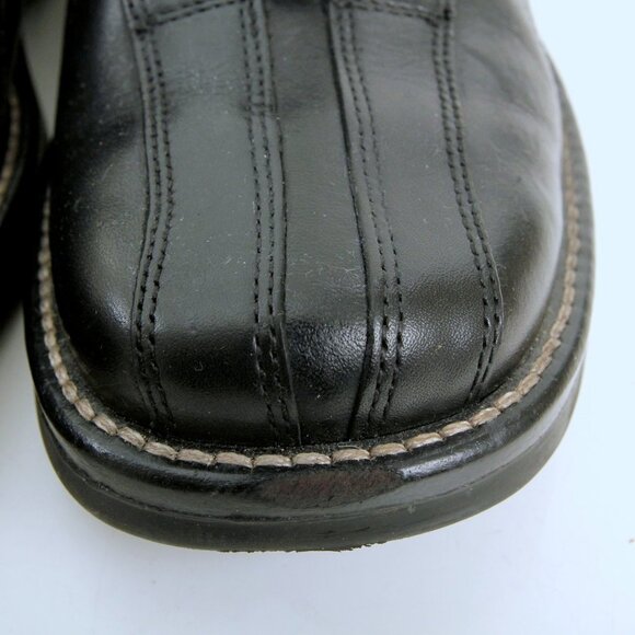 Venturini Square Toe Leather Oxford Shoes in Black Men Size 7.5 - Picture 11 of 13